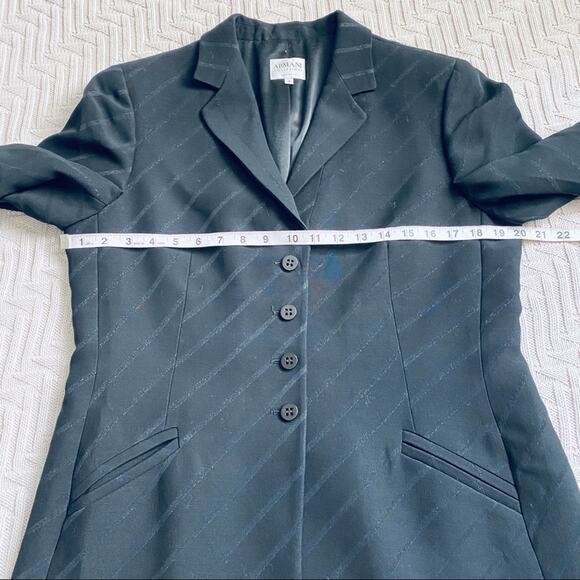 NWOT Armani black pinstripe blazer - Picture 8 of 9